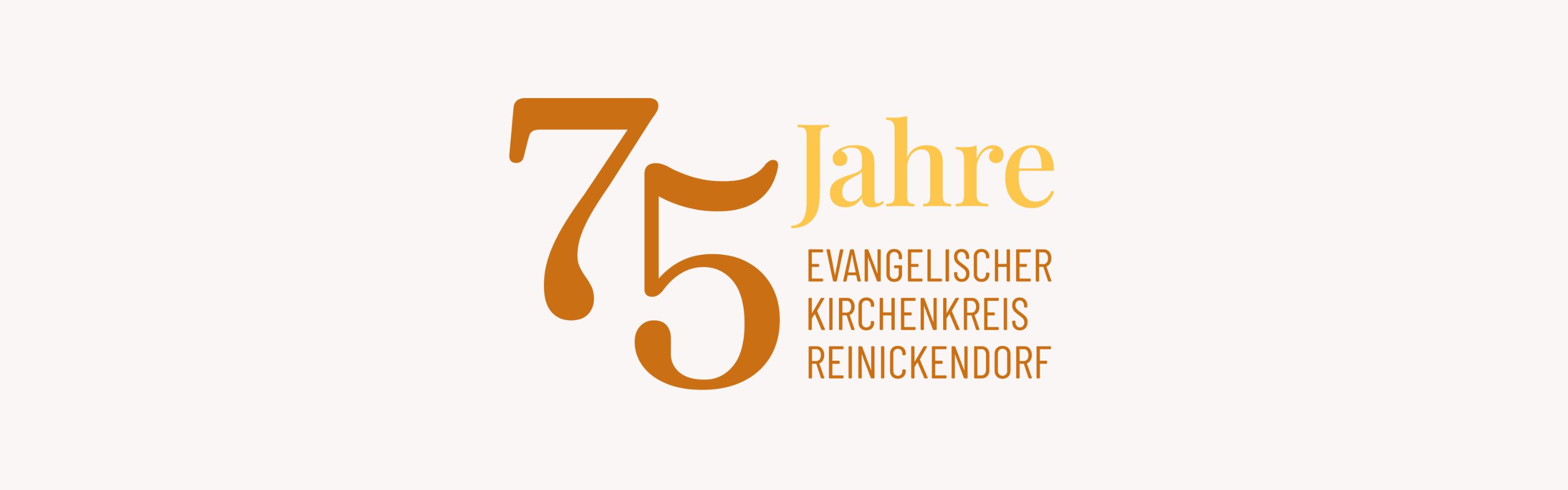 Text '75 Jahre Evangelischer Kirchenkreis Reinickendorf'