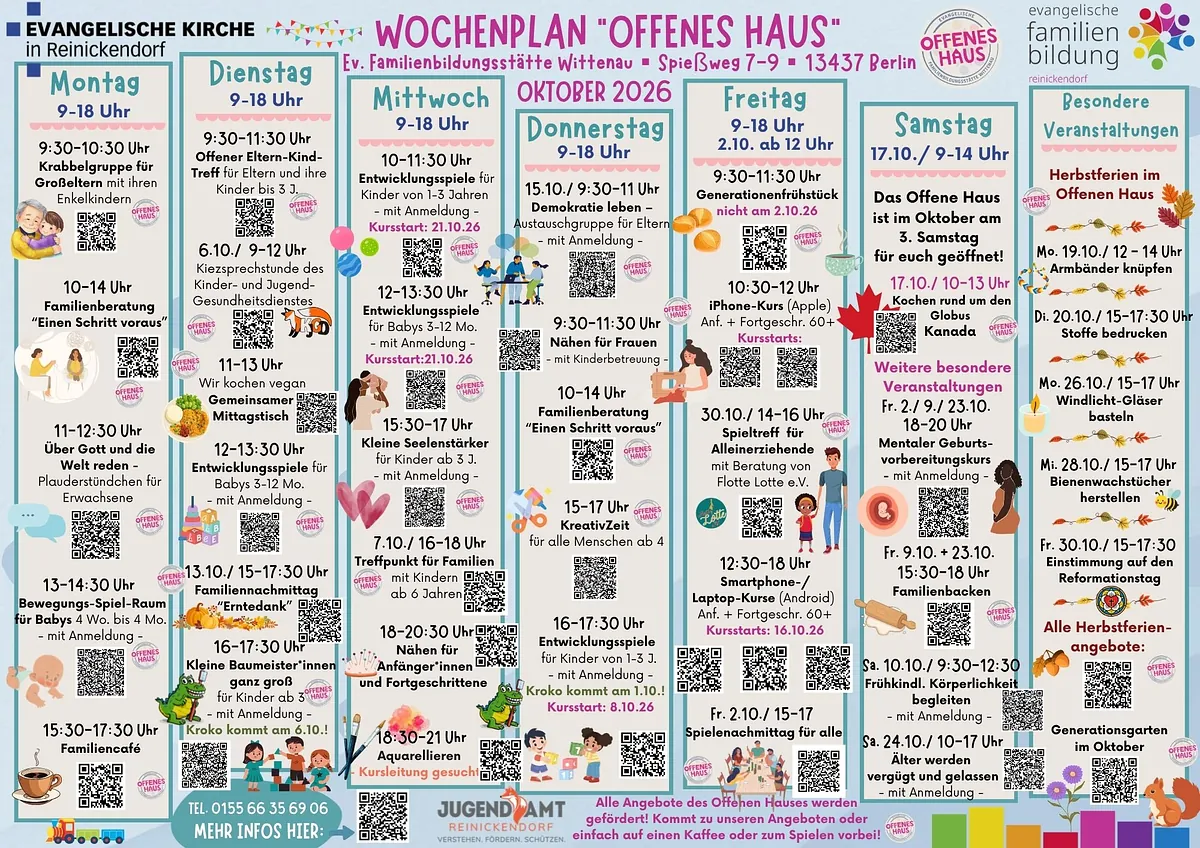 Wochenplan Offenes Haus 