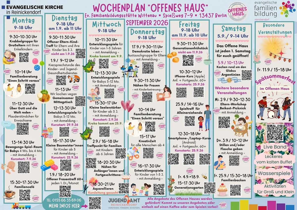 Wochenplan Offenes Haus 