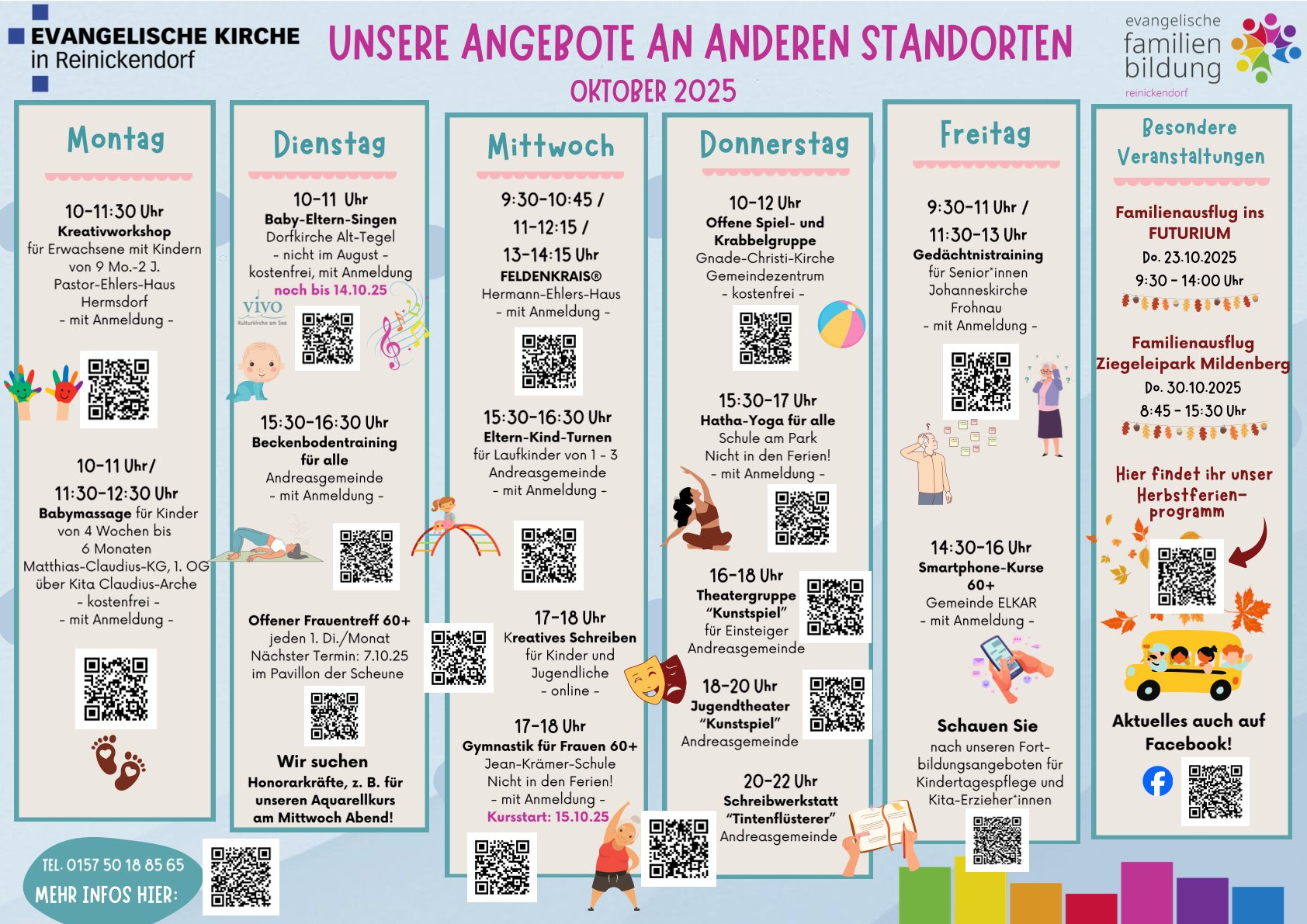 Wochenplan Angebote an anderen Standorten im September 2025