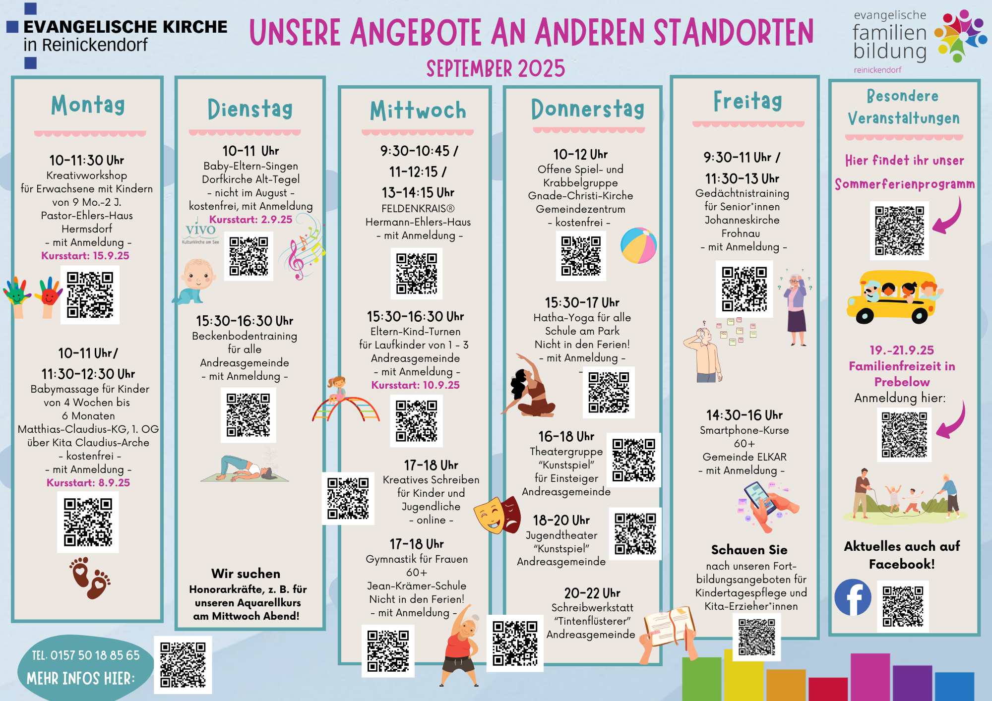 Wochenplan Angebote an anderen Standorten im September 2025