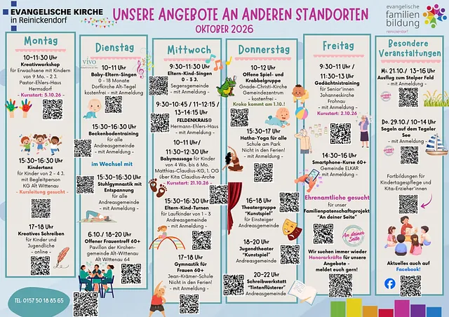 Wochenplan Angebote an anderen Standorten