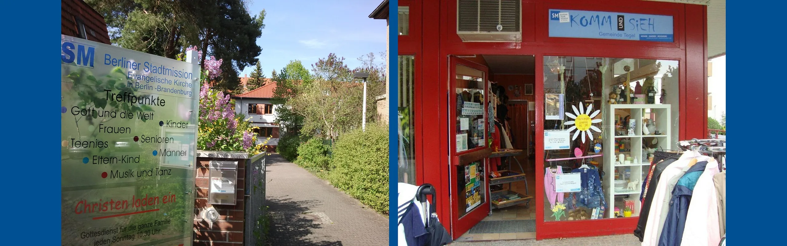 Eingang zur Stadtmission und Begegnungszentrum